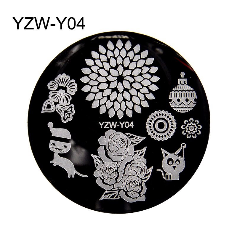 Weihnachten Nagel Kunst Druck Stanzen Vorlagen Edelstahl Schneeflocke Bilder Druck Platten Geometrische Stempel Schablone: YZW-Y04