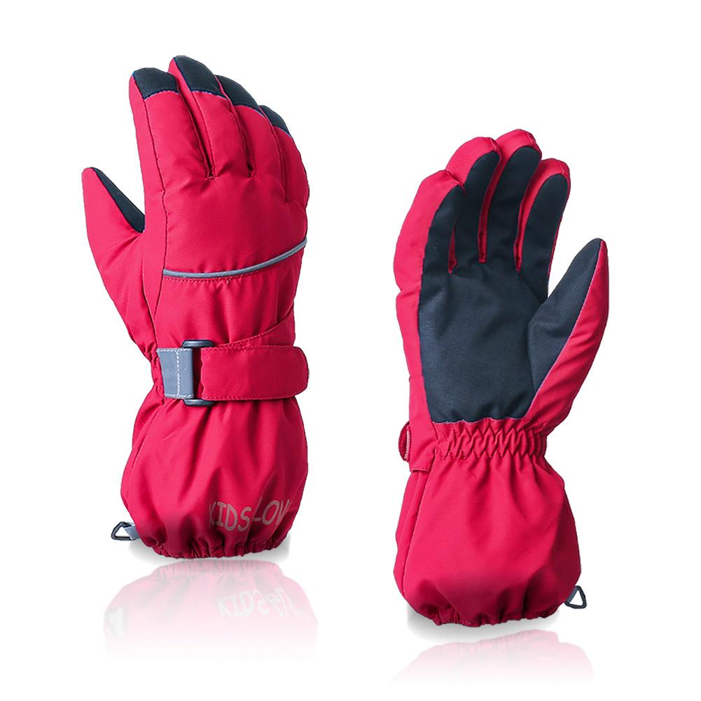Children Winter Warm Ski Gloves Kids Snow Mittens Boys Girls Waterproof Skiing Snowboarding Riding Breathable Sport Gloves
