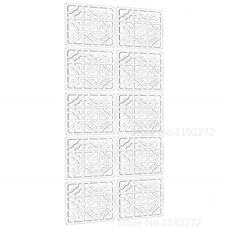 6pc Hanging Room Divider - 10Pieces Wood-Plastic Hanging Screen Panel Room Home Hotel Safety Partition: Default Title
