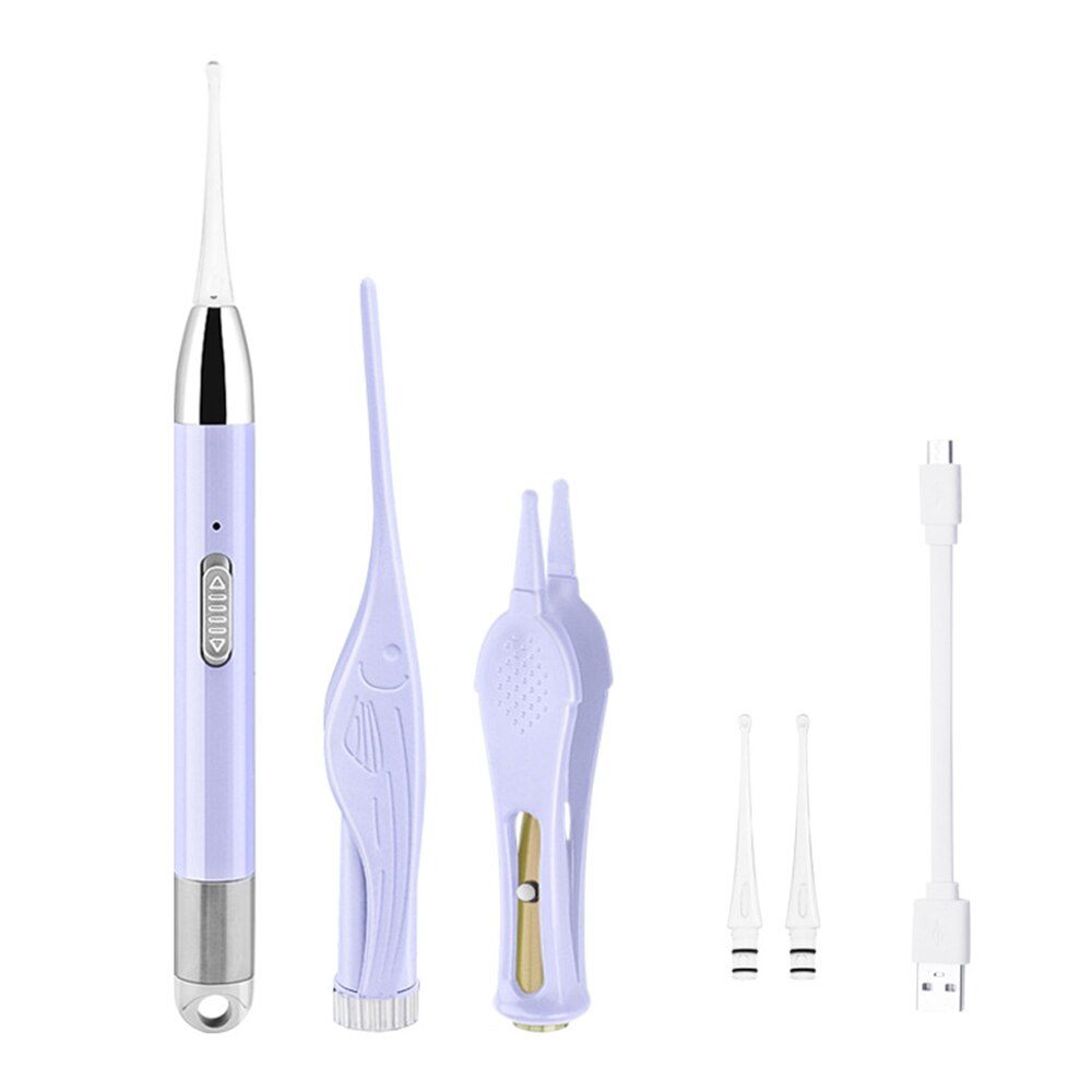 Pince à épiler LED Pour Nettoyage Nez Et Oreilles Bébé - Poignée Silicone Antidérapante - Acier Inoxydable - Rose