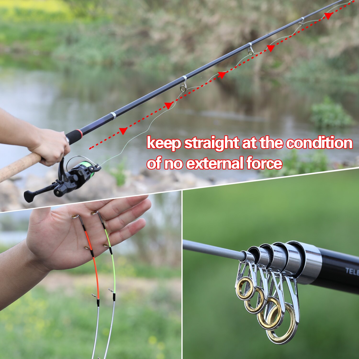Sougayilang 2.7m/3.0m/3.3m Feeder Fishing Rod Portable Telescopic High Carbon Spinning Rod Carp Fishing Tackle Lure 120-180g