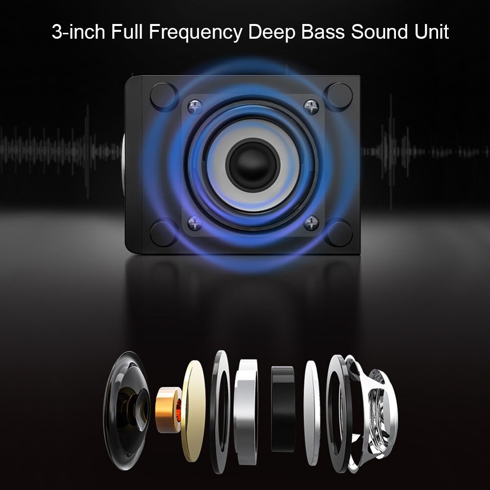 SADA D-200T 3 in 1 Home Speaker 3.5mm Wired Computer PC Speakers USB Powered Sound Box for Desktop Laptop Notebook MP3 MP4