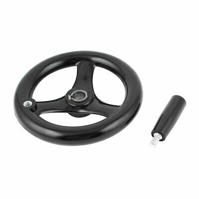 Volant en bakélite noire à 3 rayons, 16mm x 160mm, poignée pour tour