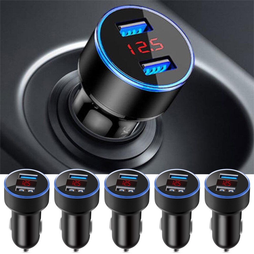 Cargador de teléfono con pantalla LED 3.1A, cargador de coche con USB Dual para chevrolet cruze lacetti aveo captiva trax sail para GAZ Gazelle