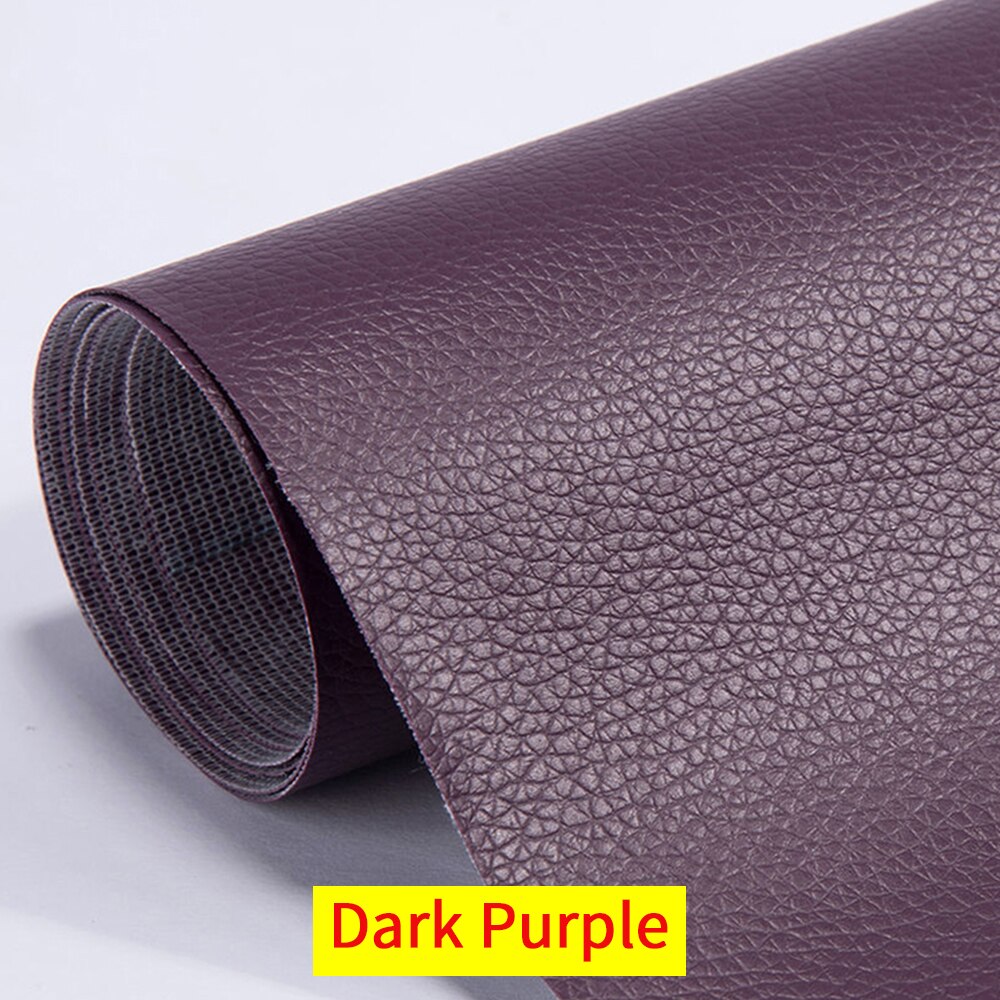 Cuir PU auto-adhésif pour siège de voiture, 20x30cm, tissu pour siège de voiture: Dark Purple