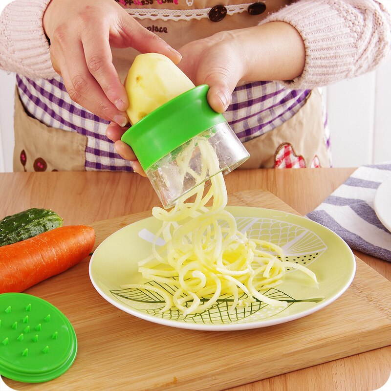 Gulerod agurk rivejern spiralbladskærer grøntsagsfrugt spiralskiver salatværktøj zucchini noodle spaghetti maker