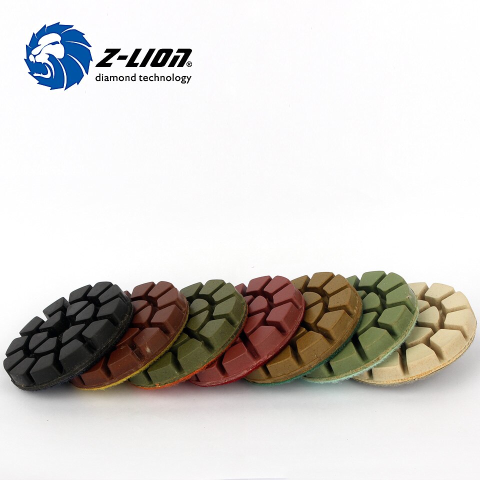 Z-LION 3 "Floor Polijsten Pads 7 Pcs Hars Bond Polijsten Pad Set Diamant Nat Beton Stenen Vloer Polijsten Slijpen disc