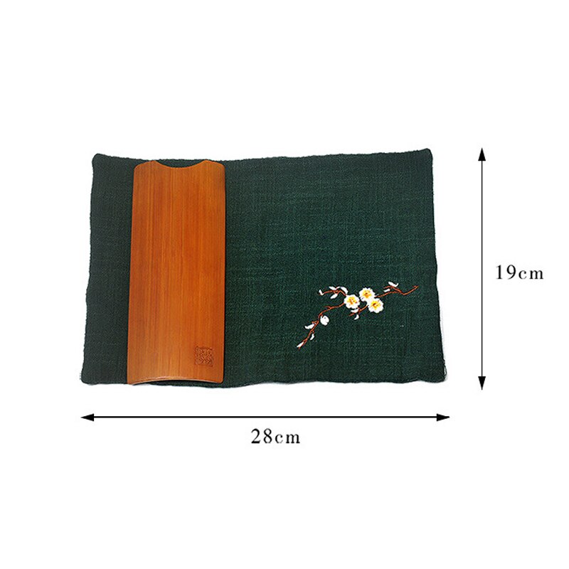Toallas de té chinas bordadas, tejido con patrón de ciruela, absorción de agua, cuenco ecológico, accesorios de limpieza de tetera, 1 ud.