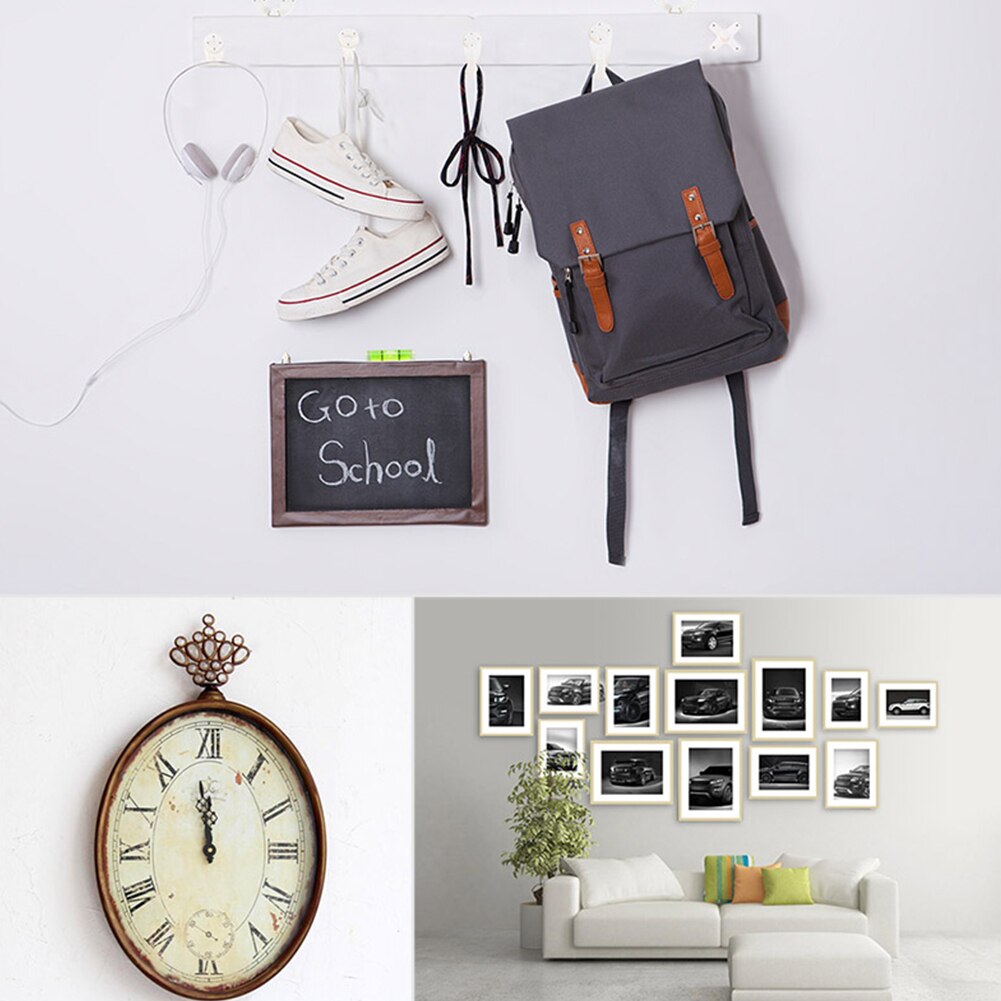 Wall Picture Hooks Heavy Frame Strong Nail Fixing Kit Nail Hook Plastic Painting Photo Frame Mirror Hanging Hanger for kitchen