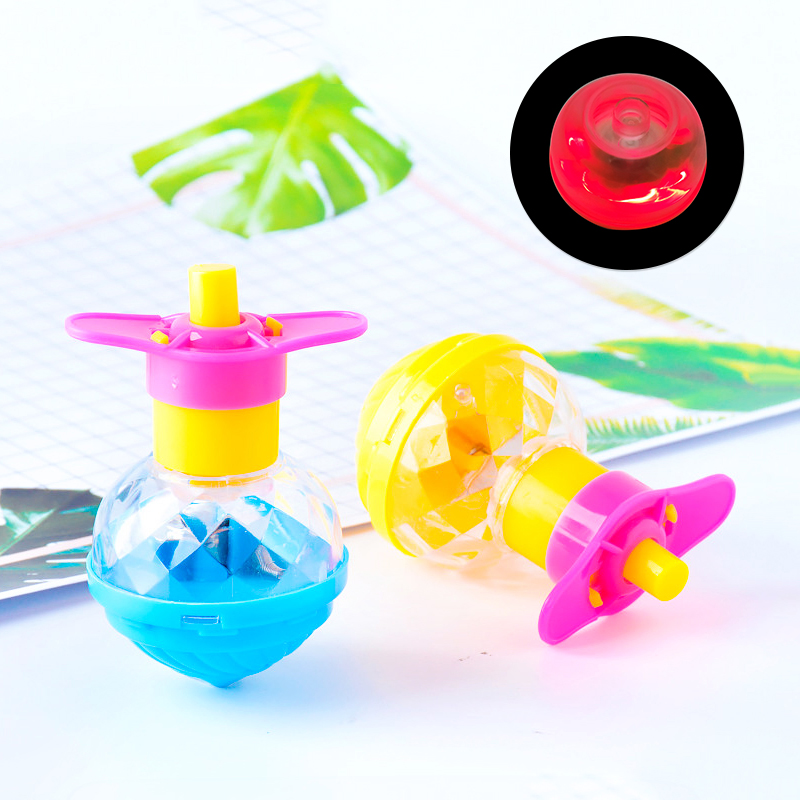 Flash led lys spinning legetøj børn drenge interessant lysende gyro top klassisk interaktivt spil gyroskop legetøj til børn
