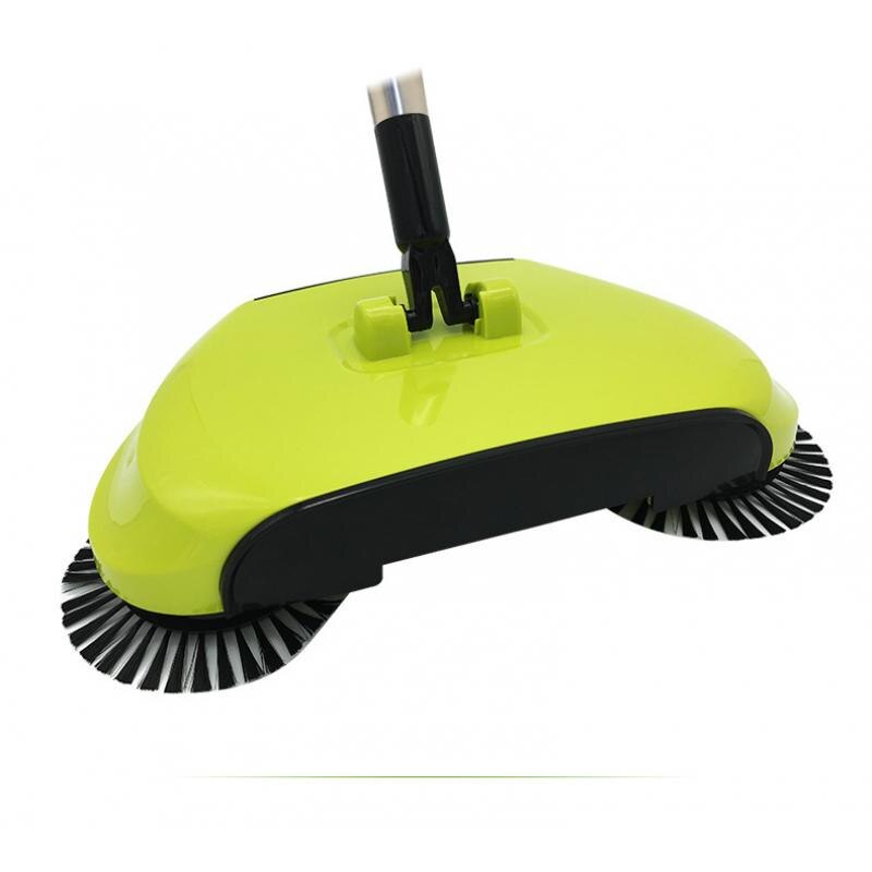 Poignée ménage nettoyage main poussée balayeuse vadrouille intelligente robot aspirateur balayage Machine Type poussoir main pousser balai magique pelle à poussière: yellow