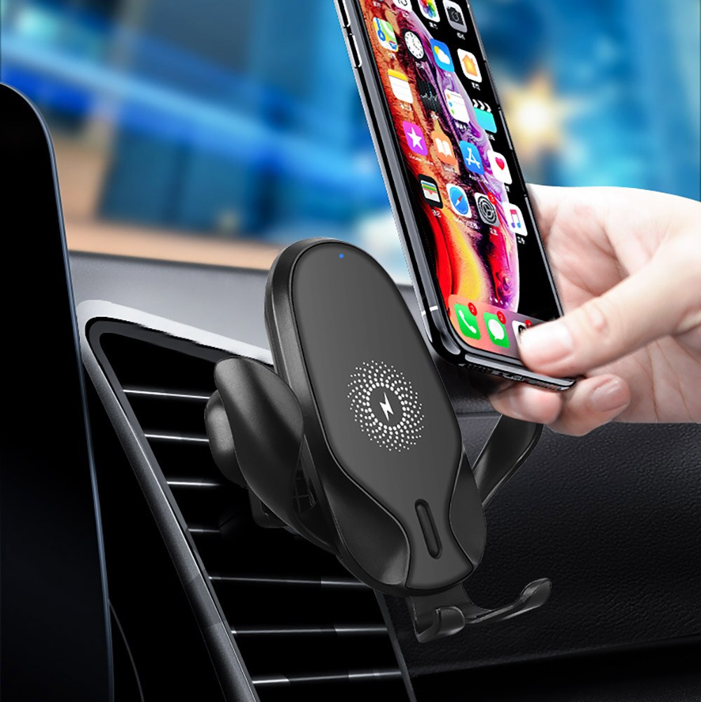 FDGAO 15W Qi Car Wireless Charger Stand for iPhone 12 11 Pro Xs Max Xr X 8 Samsung S20 S10 Note 20 Quick Charge Car Phone Holder