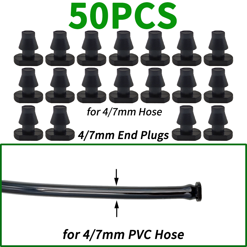 OASIS-manguera recta de 3/5mm con púas de 20 piezas, conector rápido de riego por goteo para jardín, con divisor de 2 vías y 4 vías: Verde militar