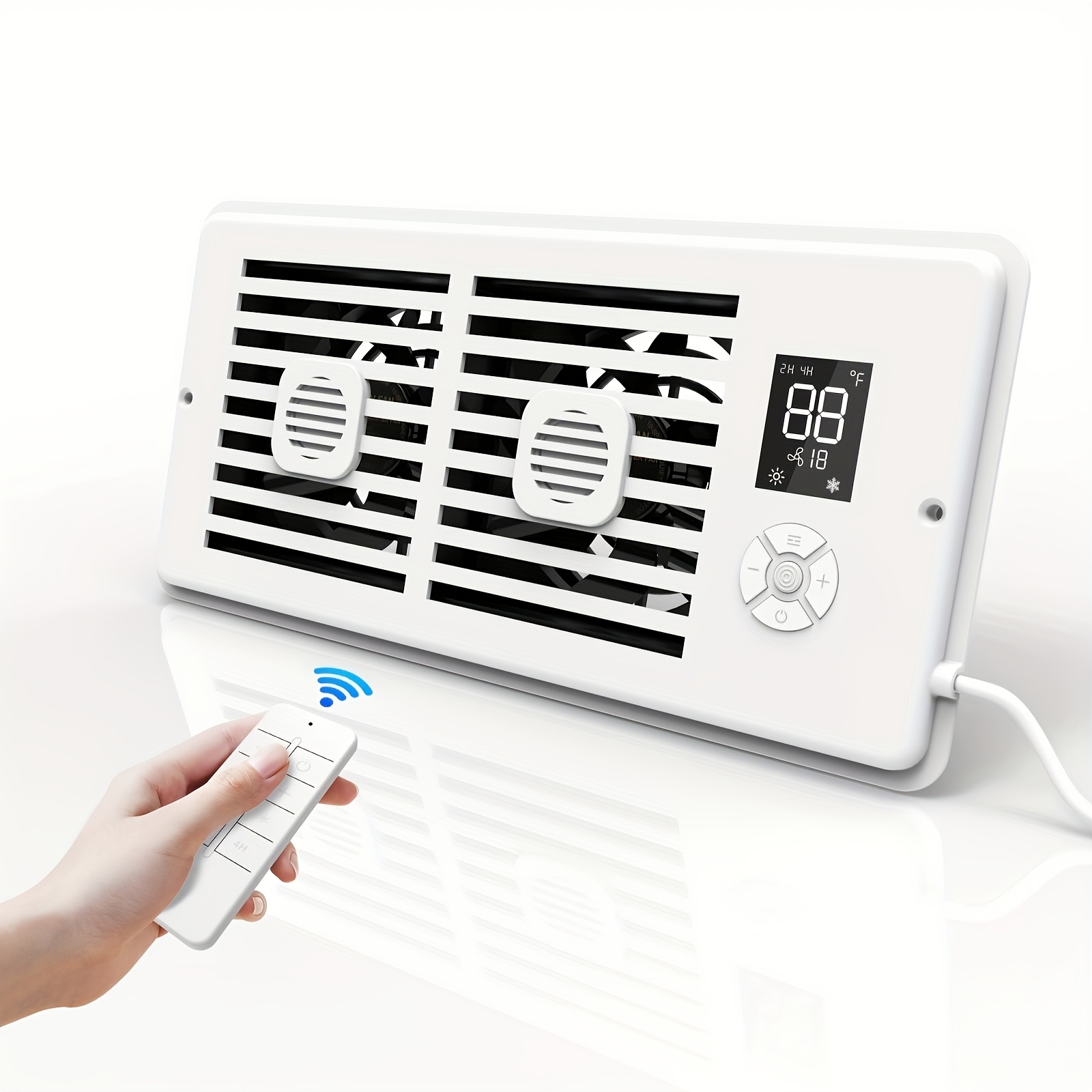 Home intelligent silent fan with aromatherapy duct booster, intelligent constant temperature control ventilation fan booster