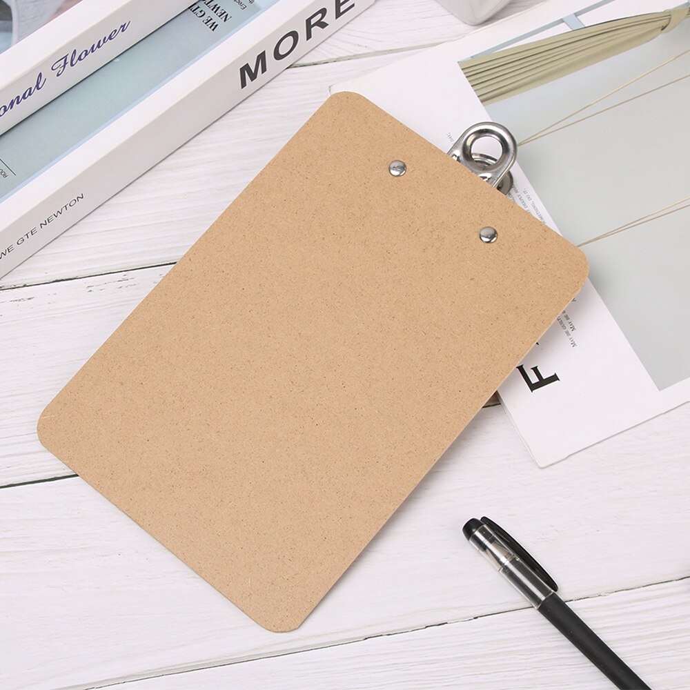 1pc a4 a5 træ clipboard træ clips skrive ark blok note board opbevaring mapper clips restaurant kontor hotel forsyninger
