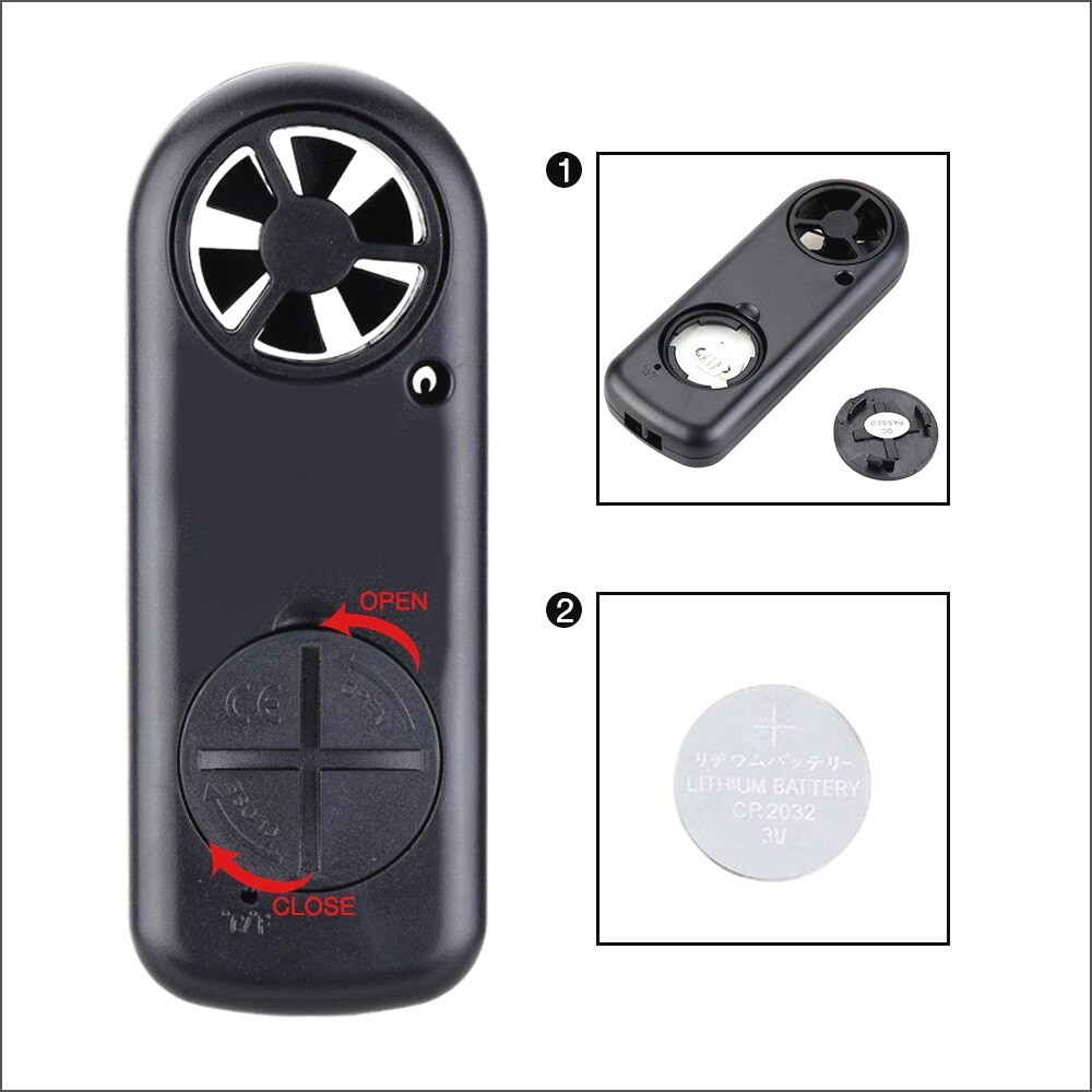 RZ Portable Anemometer Thermometer Wind Speed Gauge Meter Anemometro Windmeter 30m/s LCD Digital Hand-held Measure Tool GM816