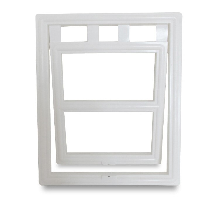Puerta de plástico con cierre magnético para mascotas, para perros y gatos, puerta para mascotas con orificio para puertas de seguridad para perros pequeños, medianos y grandes: White C
