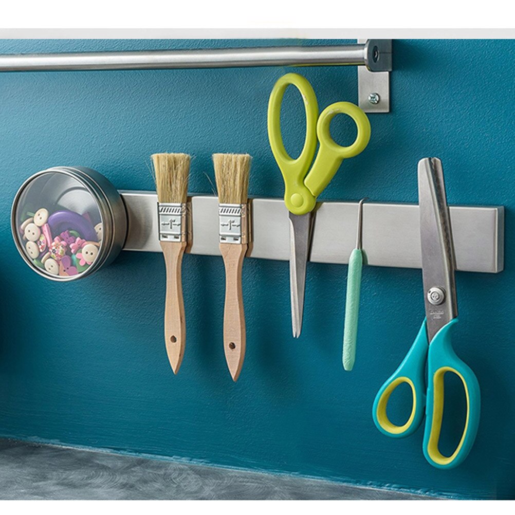 304 Stainless Steel Magnetic Bar Wall Mounted Kitchen Utensil Holder: Default Title