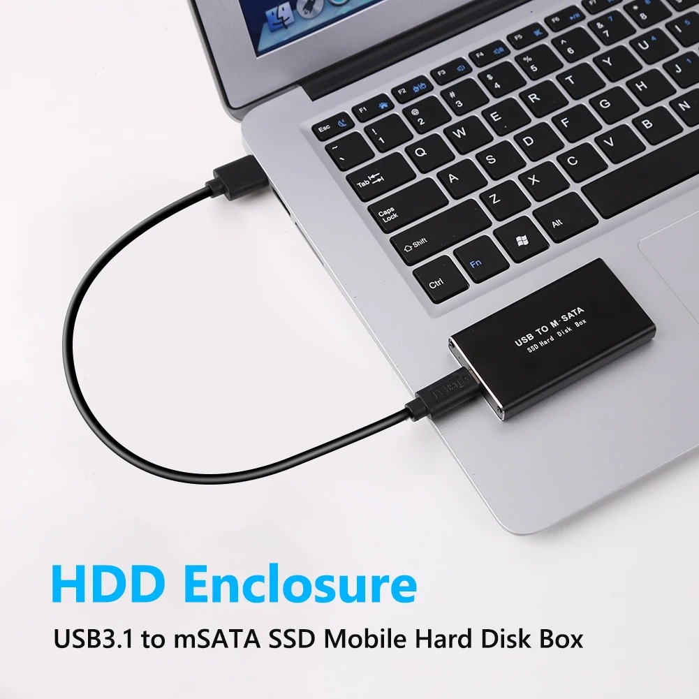 mSATA to USB 3.0 SSD Case Enclosure Mini SATA USB Adapter External Solid State Disk Box for PC Laptop 30x50 mSATA HD Hard Disk