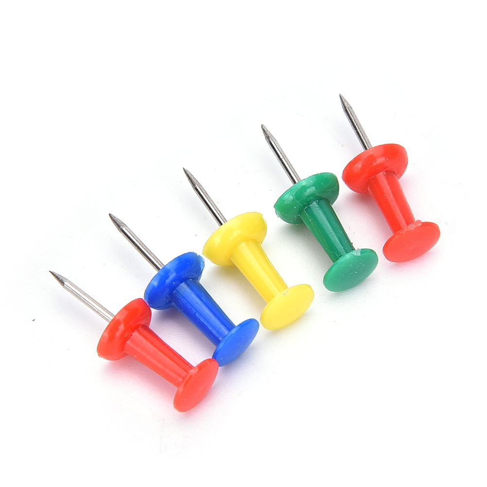 Variados de tachuelas de plástico Multicolor para oficina y escuela, 80 Uds., pasadores de corcho, suministros de papelería