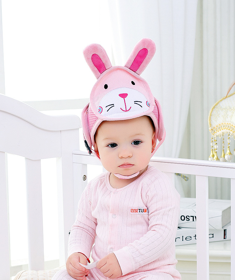 Imbaby baby hovedbeskyttelse hat pude baby lille barn anti-fald hat hoved beskyttelse børnesikkerhed hjelm pude til baby wallker: Kanin