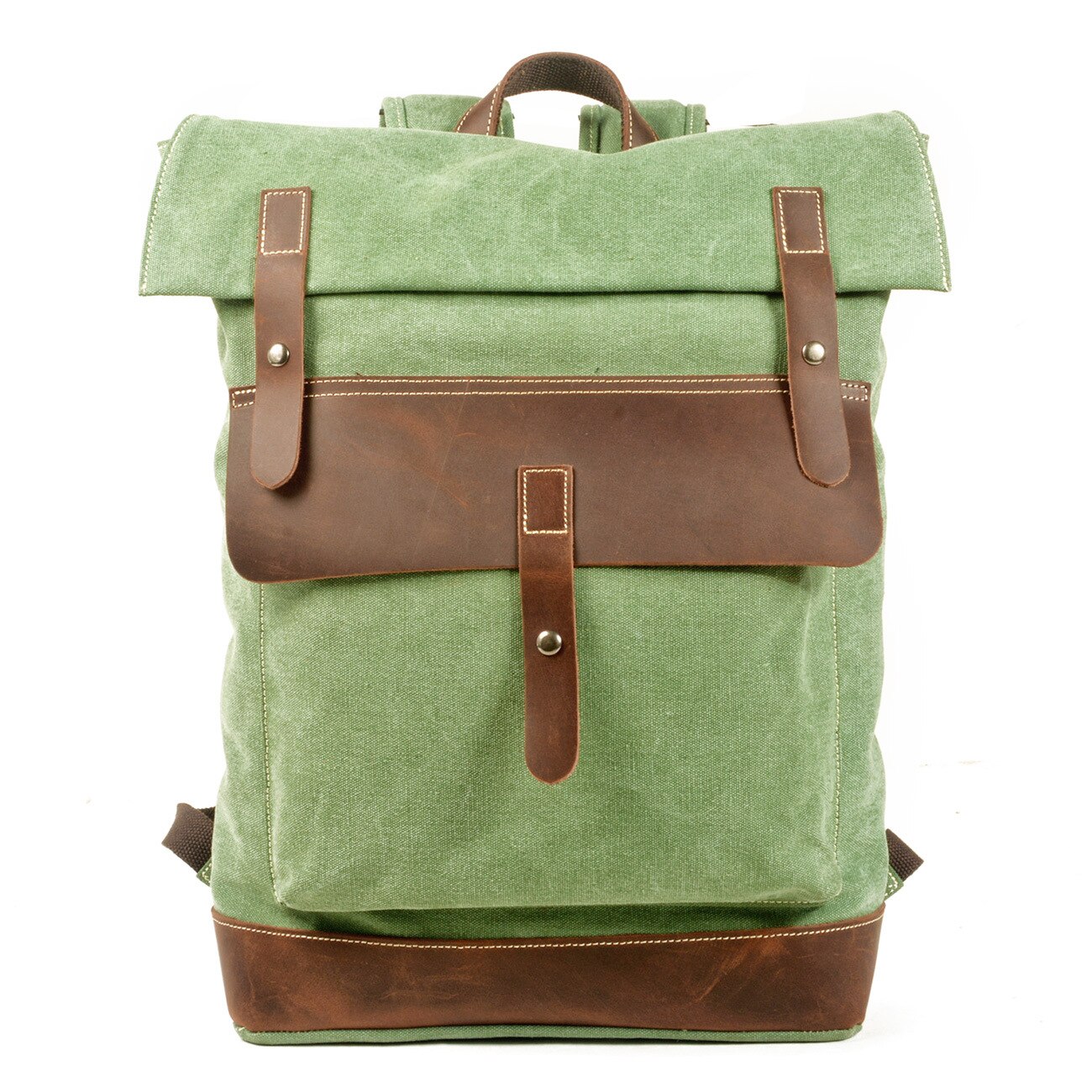 Muchuan mochila vintage para laptop, mochila unissex de luxo, estilo retrô, grande capacidade para laptop: Verde
