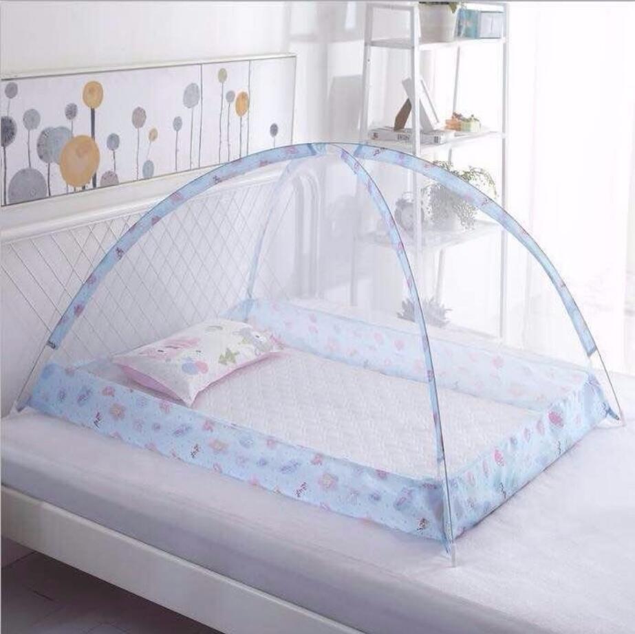 Multifunctionele Opvouwbare Baby Klamboe Bodemloze Netting Wieg Anti-Muggen Cover Grote Ruimte Gesloten Babybed Klamboe Tent: White