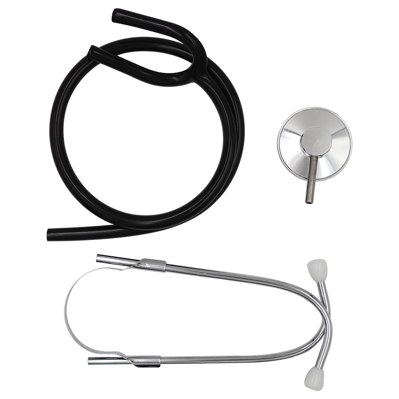 2 stk veterinær bærbar multifunktionel stetoskop dobbelt hovedrør hjerte stetoskop dyr dyr stetoskop