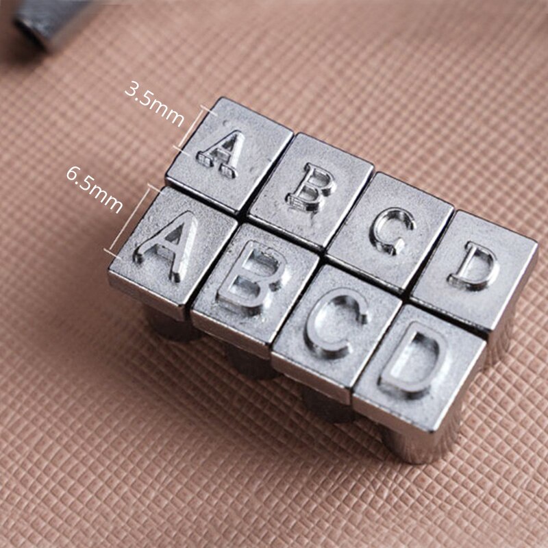 Poinçon pour impression de cuir, 36 pièces, lettres et chiffres, Alphabet, artisanat d&#39;art, outils de sculpture à la main, fabrication de cuir de personnalité, bricolage