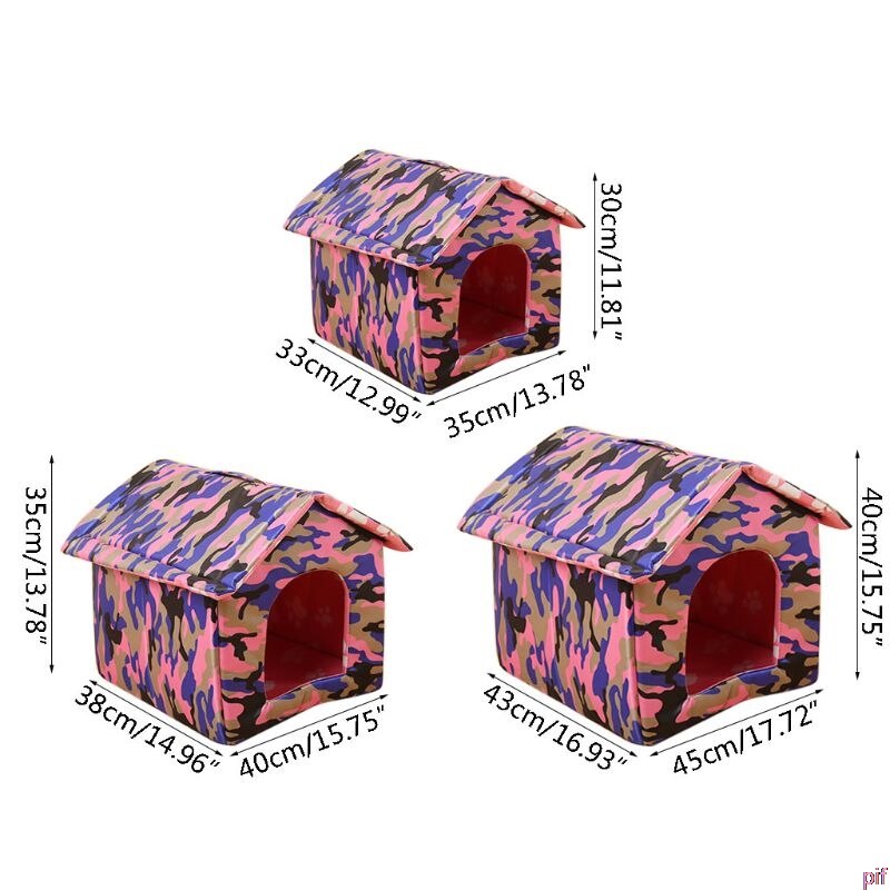 Indoor Outdoor Dog House Small to Medium Pet All Weather Doghouse Puppy Shelter: M