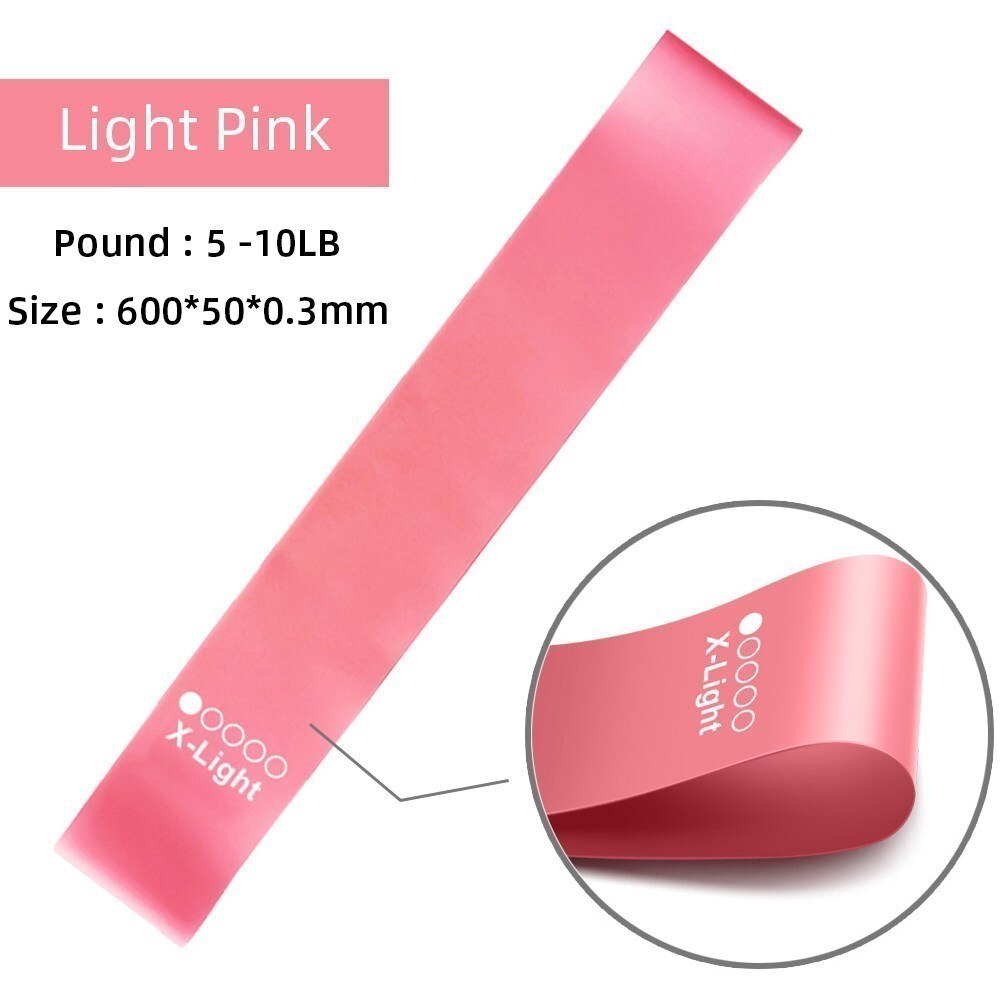 Gym Accessories Resistance Bands Yoga Bodybuilding Sport Equipment Fitness Portable Body Building Sports Entertainment: Light Pink