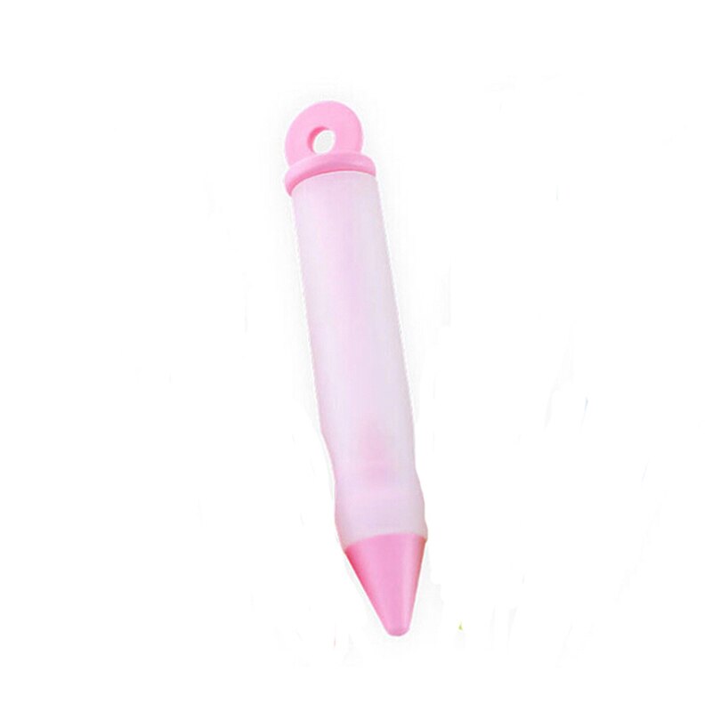 Silicone Food Writing Pen Chocolate Decorating Tools Cake Mold Cream Cup Cookie Icing Piping Pastry Nozzles Kitchen Accessories: pink