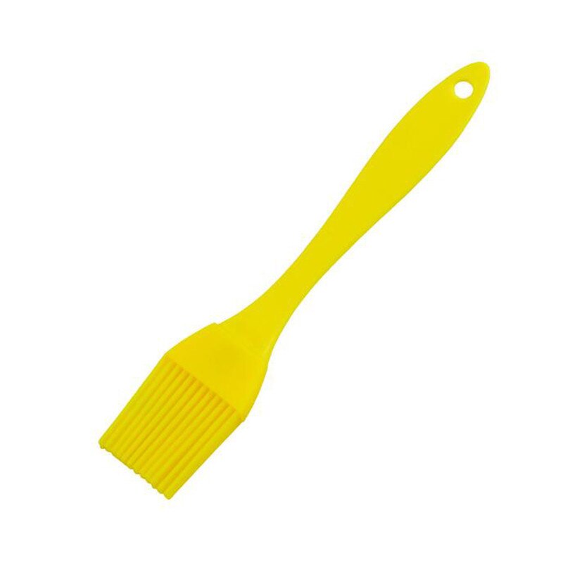 Pinceles de silicona para repostería, utensilio para hornear aceite, crema, pan, mantequilla, barbacoa, herramientas de cocina: YELLOW