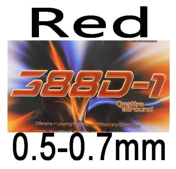 Original Dawei 388d-1 Quattro All Round Long Pimples Table Tennis Rubber With Pips-out Pips-long Rubbers: red 0.5-0.7mm