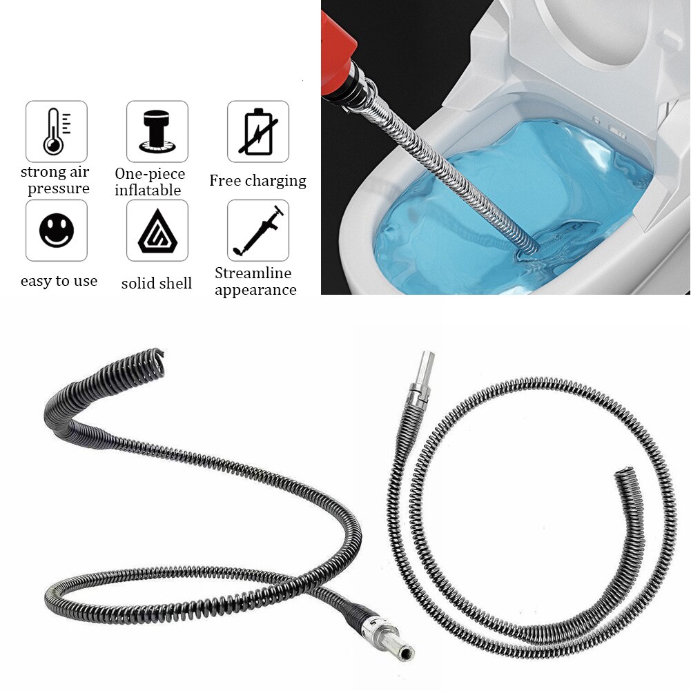 Toilet Kitchen Bathroom Drain Dredging Spring Sink Cleaner Sewer Dredging Tool Kitchen Drain Snake Spring Pipe Dredging Tool