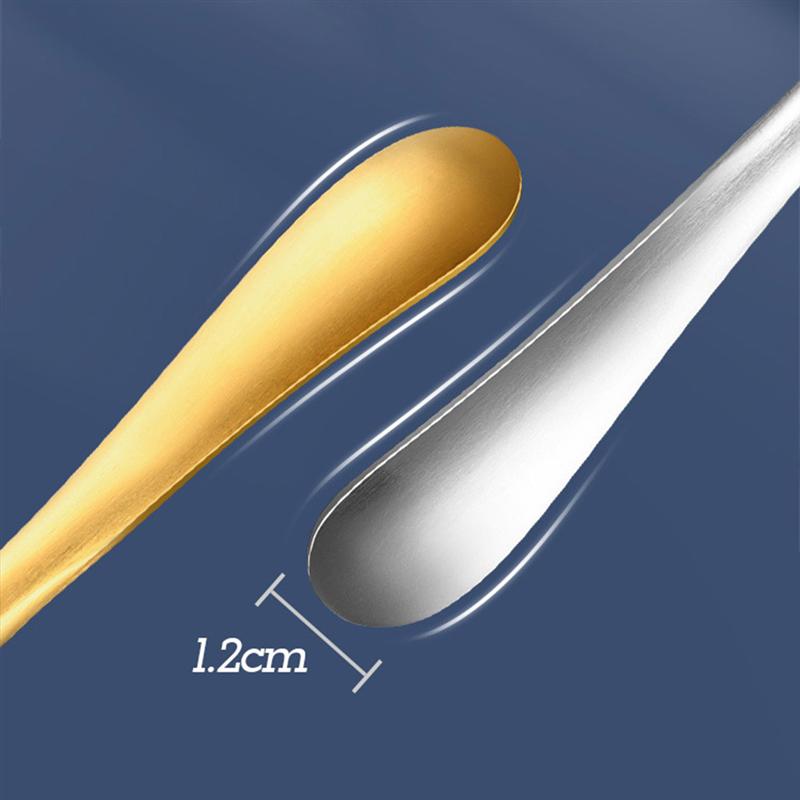 4 stk isskjeer i rustfritt stål isskje iskremskjeer kaffecocktail røreskjeer swizzle stick