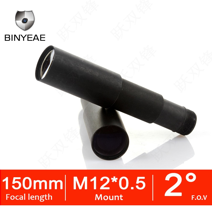 Binyeae 150mm cctv kameralinser 1/3 "billedformat lang synsafstand  m12 monter vandret synsvinkel 1.15d manuel fokus