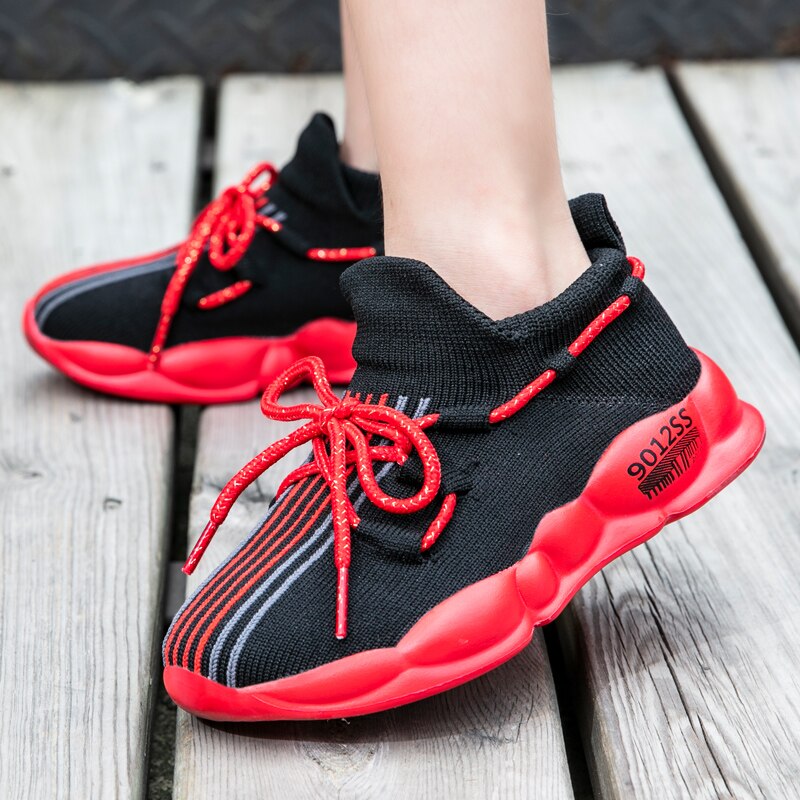 Håndlavede slip on drenge sko børn mesh sko drenge sneakers piger sneakers afslappet sport børn sko chaussure