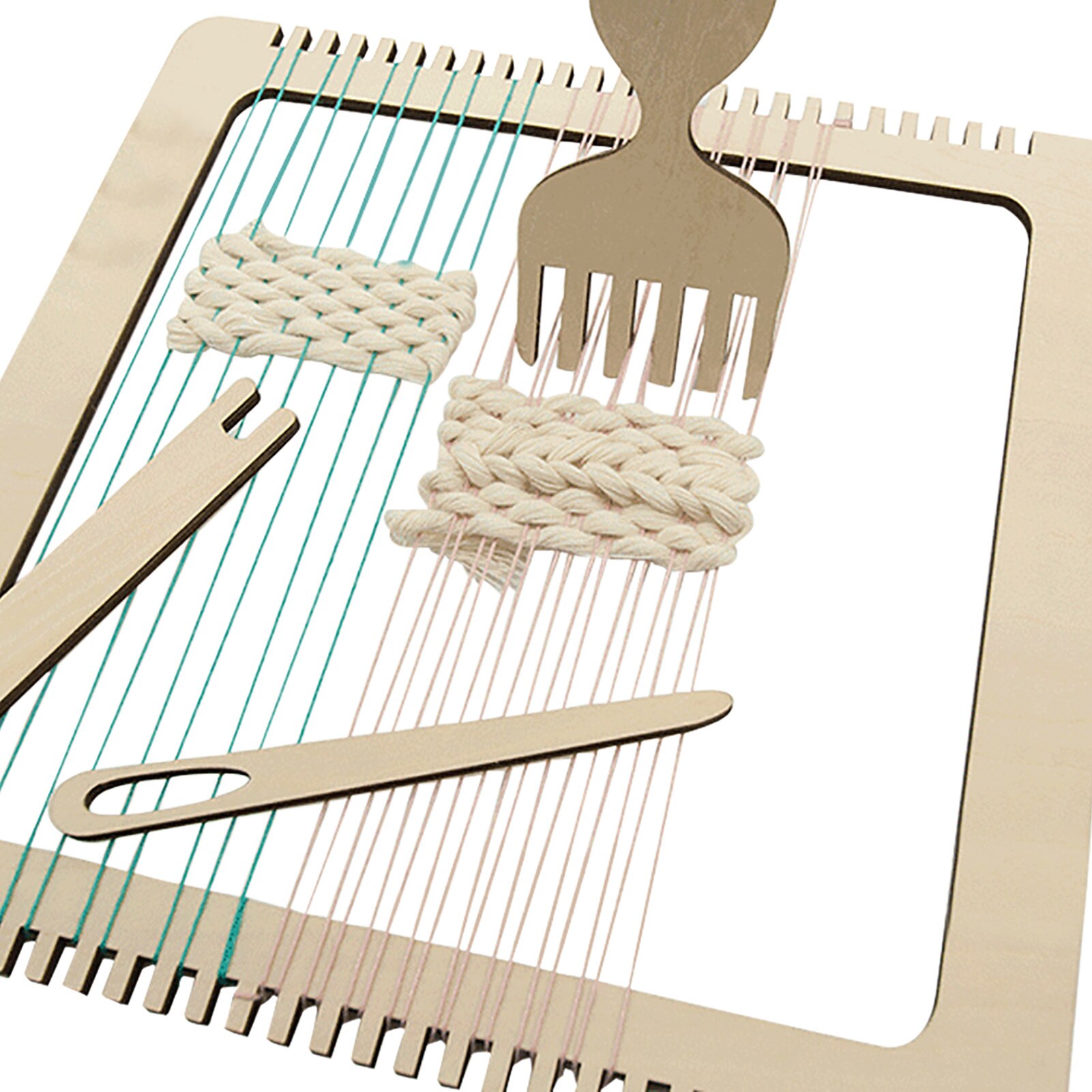 Wooden Tapestry Weaving Loom Kit Hand-Knitted Machine DIY Traditional Craft Yarn Hand Sewing Machine Home Waving Accessories