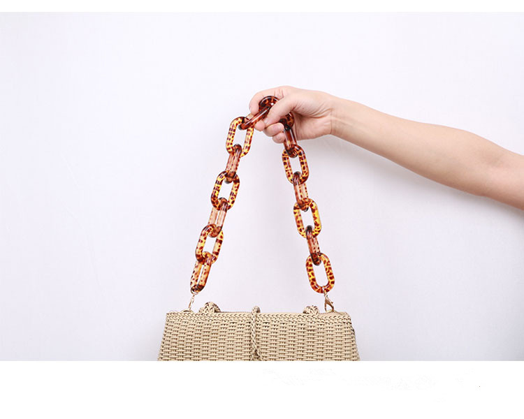 summer Acrylic women handbags strap Thick chain for bags L Shoulder Strap Bag Chains Leopard Plastic Resin Chain