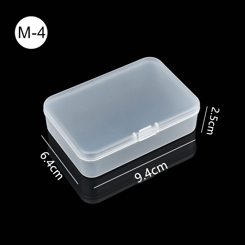 Mini cajas rectangulares de plástico transparente para almacenamiento de joyas, contenedor, caja de embalaje para pendientes, anillos, cuentas, colección de artículos pequeños: Chocolate