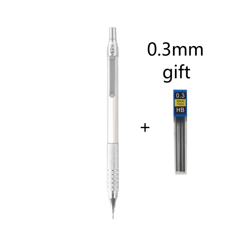 Lápiz mecánico de 0,3/0,5/0,7/2,0mm, centro de gravedad bajo, dibujo de Metal, lápiz especial, suministros de arte para escritura escolar y de oficina: YELLOW