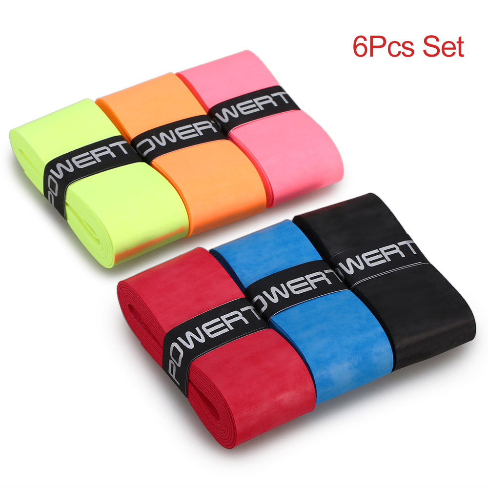 6Pcs Mixed Color Tennis Racket Grips Anti-skid Badminton Racquet Grips Overgrip Sweatband Racquet Overgrip: Default Title