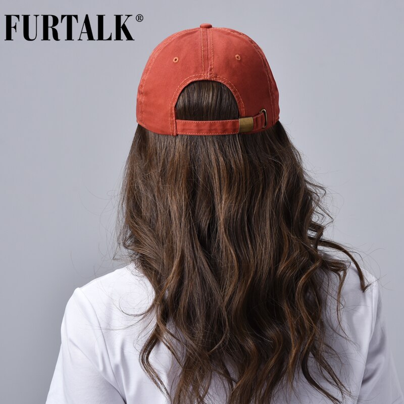 Furtalk vintage baseball cap kvinder mænd vasket bomuld hestehale baseball caps mænd snapback hip pop hat sort sommer kasket til kvinder