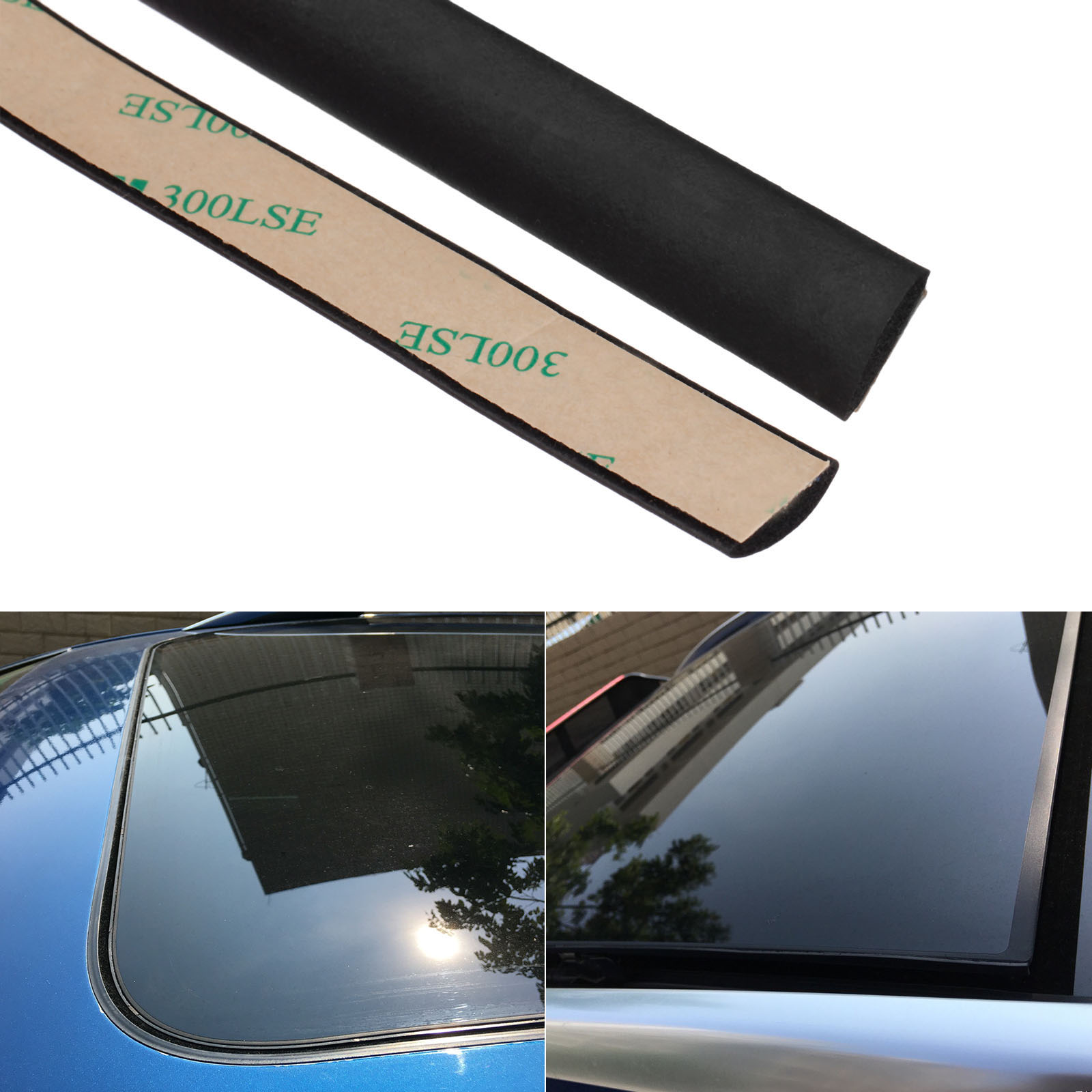 5 Meter Waterdicht Rubber Verzegelde Strips Voor Auto Voorruit Zonnedak Driehoekige Raam Afdichting