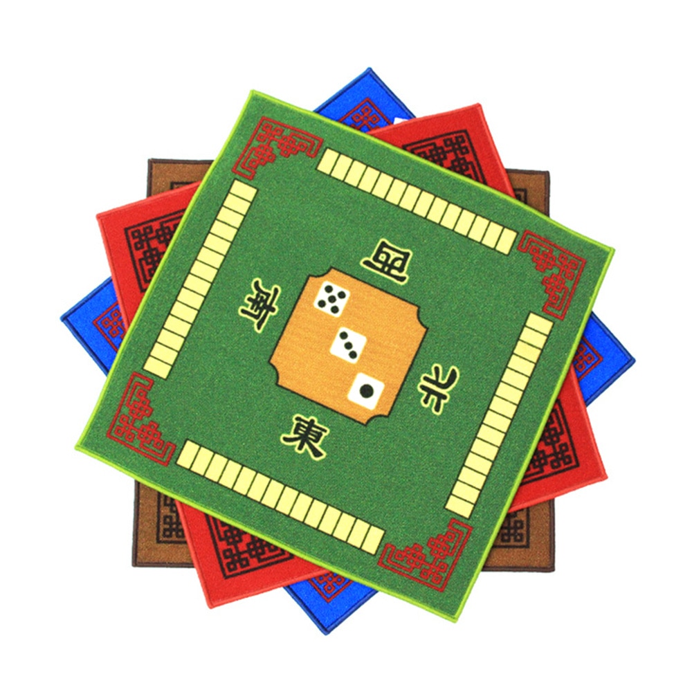 Mahjong Table Latex Cloth Square Shape Mahjong Mat Board Room Mahjong Pad Anti-Slip Desktop Cushion For Game Board Games Mahjong