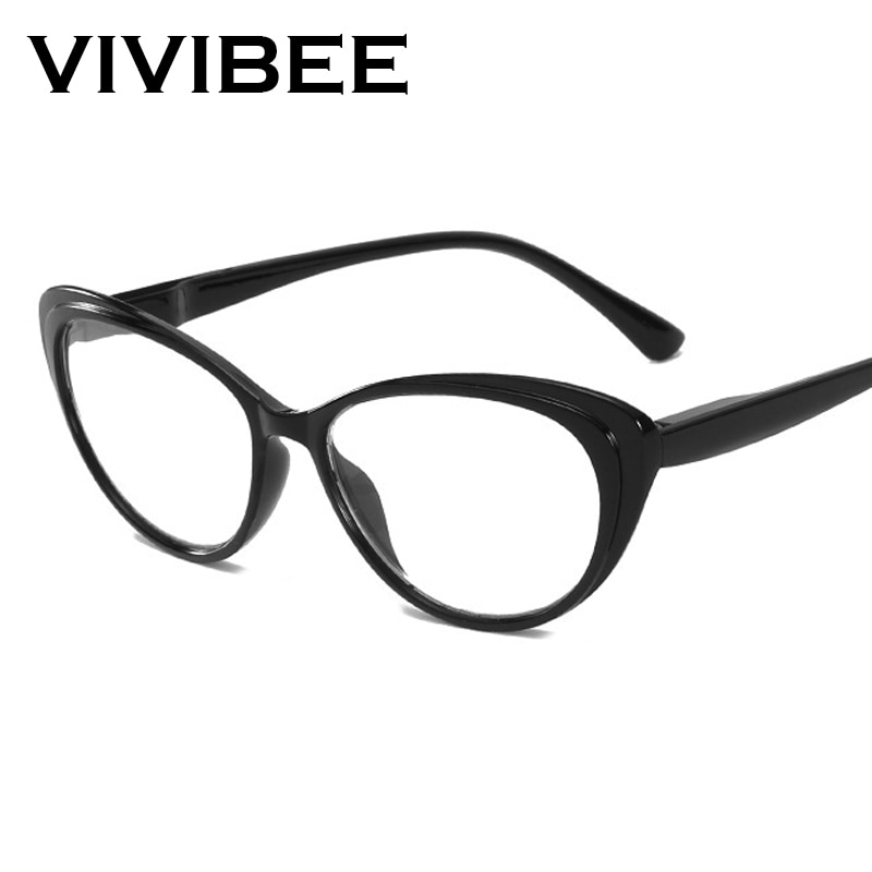 VIVIBEE Cat Eye Vrouwen Leesbril + 150 Black Cateye Lenzenvloeistof Frame + 2 + 3 Mannen Brille- 2 dames Eyewear 0.25