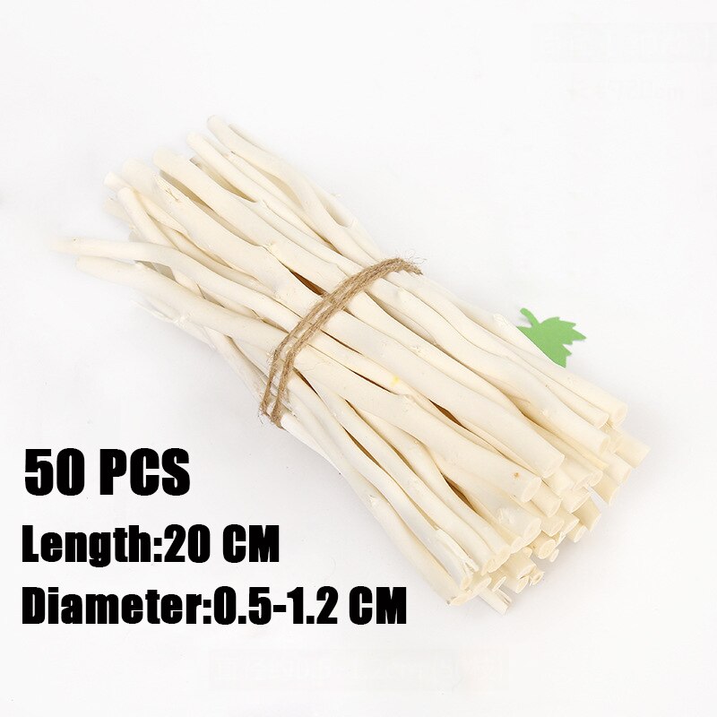 50 Stuks Houten Stok Natuurlijke Tak Boomschors Log Schijven Sticks Diy Ambachtelijke Benodigdheden Voor Bruiloft Party Schilderij Decoratie: 07-20cm