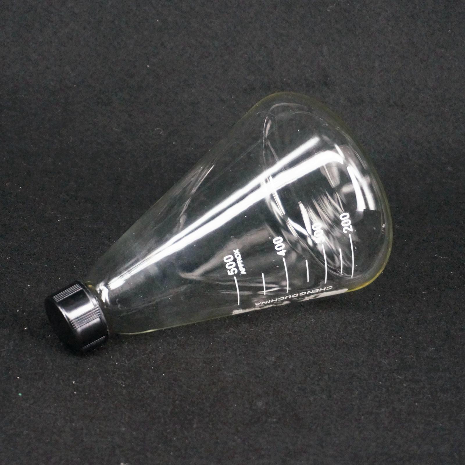 500ml Borosilicate Glass Conical Erlenmeyer Flask with Cover For Chemistry Laboratory