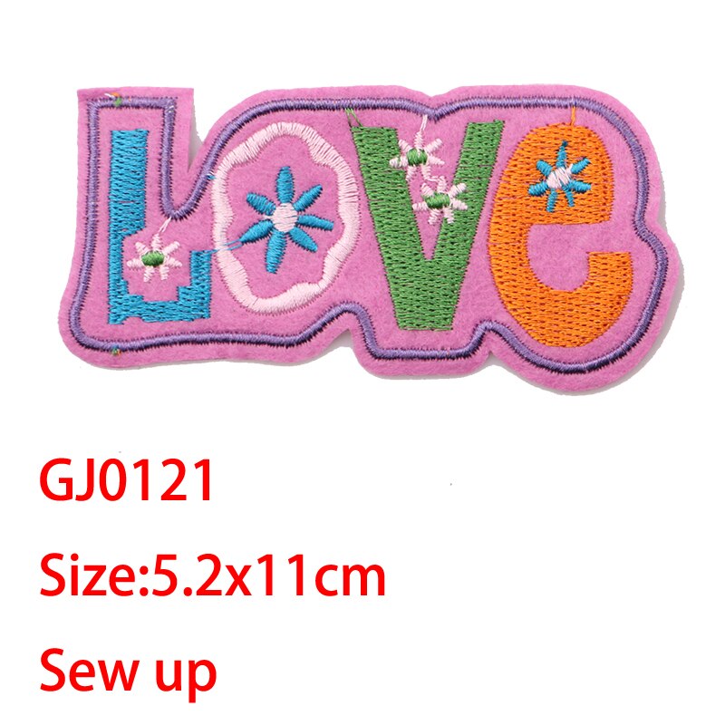 4 stuks Cartoon Decoratieve Rose, schooltas, slogan icoon Geborduurde Applique Patches Voor DIY Ijzer op Badges Stickers op rugzak: GJ0121